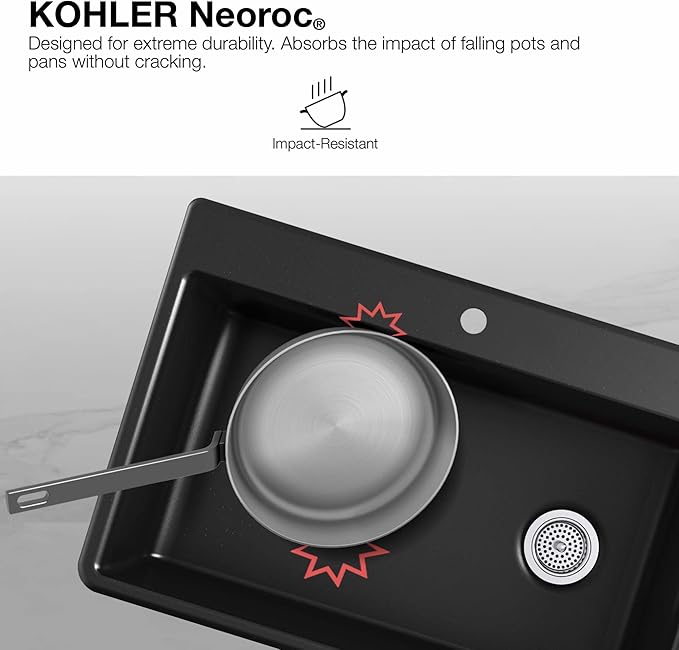 KOHLER 28001-CM6 Cairn Sink, 24 in, Matte White