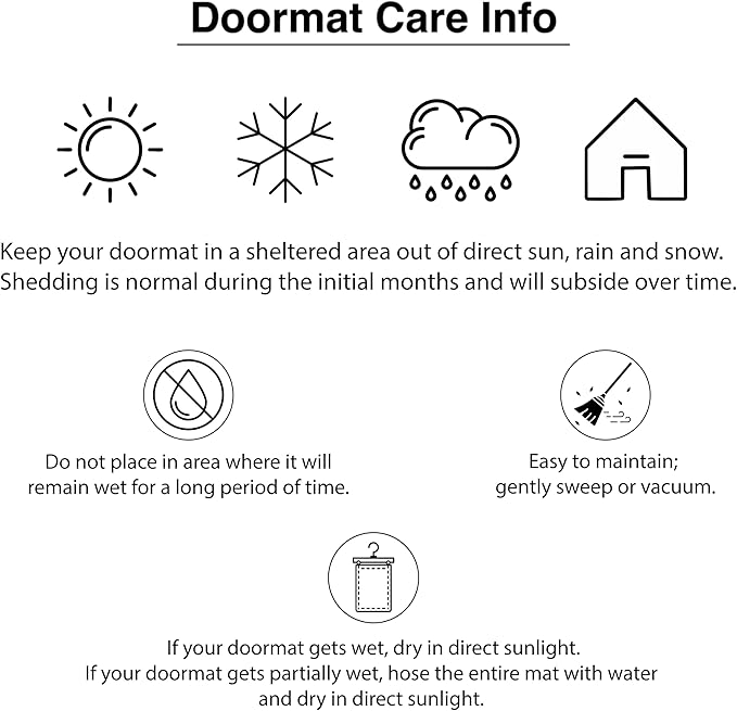 Calloway Mills 152961830E Black Border 18" x 30" Monogram Doormat, (Letter E)