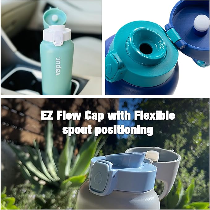 Vapur Chill Insulated BPA-Free reusable bottle with Lockable lid and EZ Flow spout