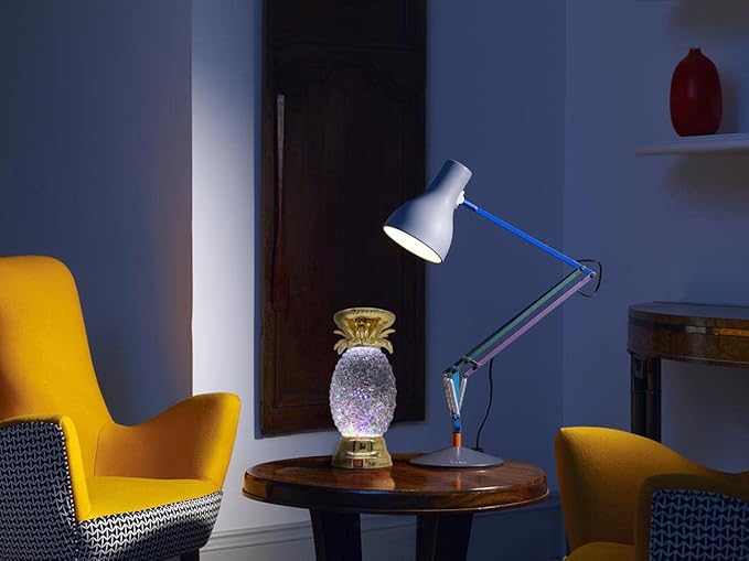 YAKii 9.5" Pineapple LED Color Changing Shine Lava Lamp,Swirling Water Waves Lamp Kid Safe Battery/USB Cable Operated,Table Lamp Candle Holder Table Decoration Gold(Pack of 2)