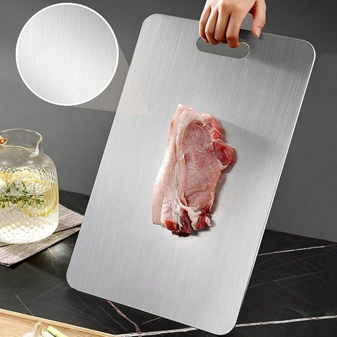 Titanium Cutting Board, 100% Pure Titanium Cutting Boards for Kitchen, Double Sided Food-Grade Chopping Board - Dishwasher Safe Easy to Clean (18"L x 12"W)
