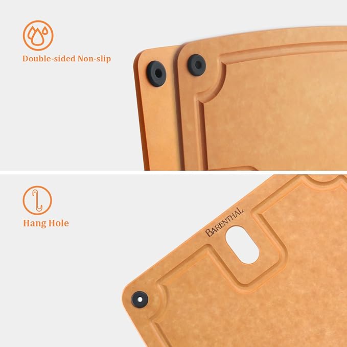 Large cutting boards for kitchen dishwasher - 2PC cutting board set double-sided with Non-Slip Feet and Juice Groove Composite chopping board for kitchen knife Friendly XL(18.8")+L(14.5")