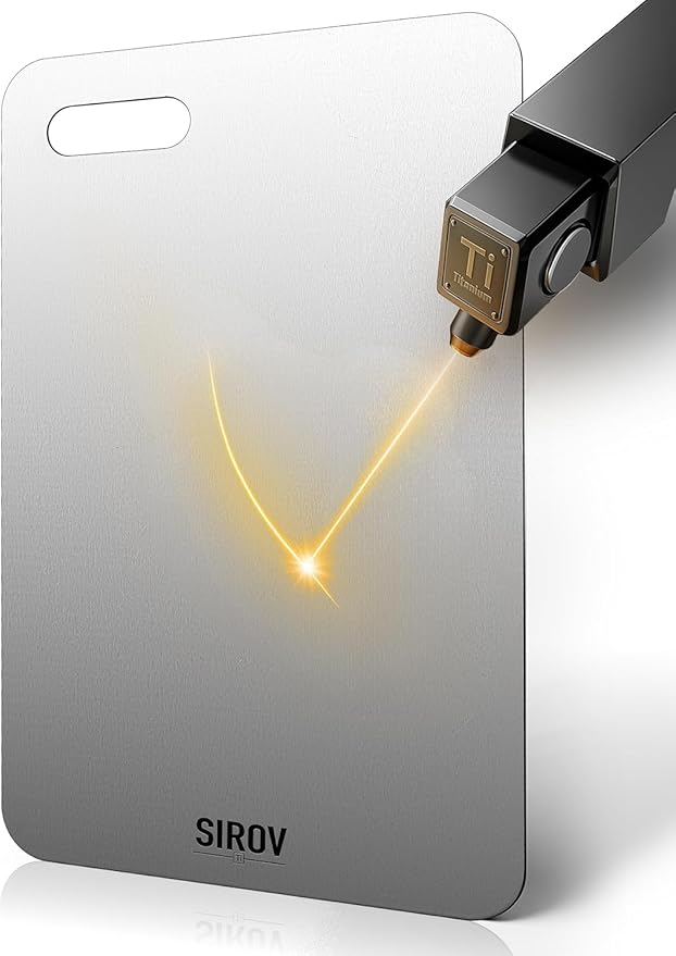 Titanium Cutting Board, 100% Pure Titanium Cutting Boards For Kitchen, Best Non Toxic titanium chopping board, Dishwasher safe, Hygiene and Durability for Meat, Fruit, and Vegetables (12.6L*8W)