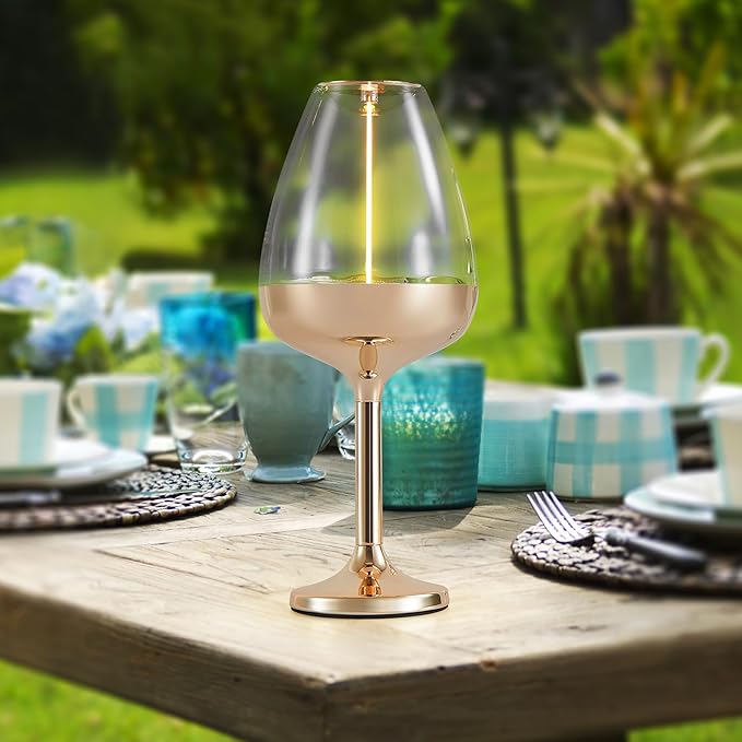 Romantic Cordless Table Lamp Adjustable - Table Lights 3 Modes (Light, Dark, Breathing), Touch Lamp, Battery Operated-IP65 Waterproof for Outdoor Patio/Restaurants/Home/Dinner