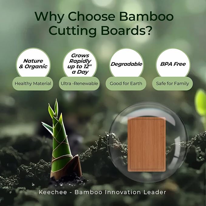 Extra Large Bamboo Cutting Board for Kitchen - 18 Inch Wood XL Cutting Boards with Juice Groove and Handles, Wooden Chopping Board for Meat, Cheese, Fruit & Vegetables (Pre Oiled, Brown)