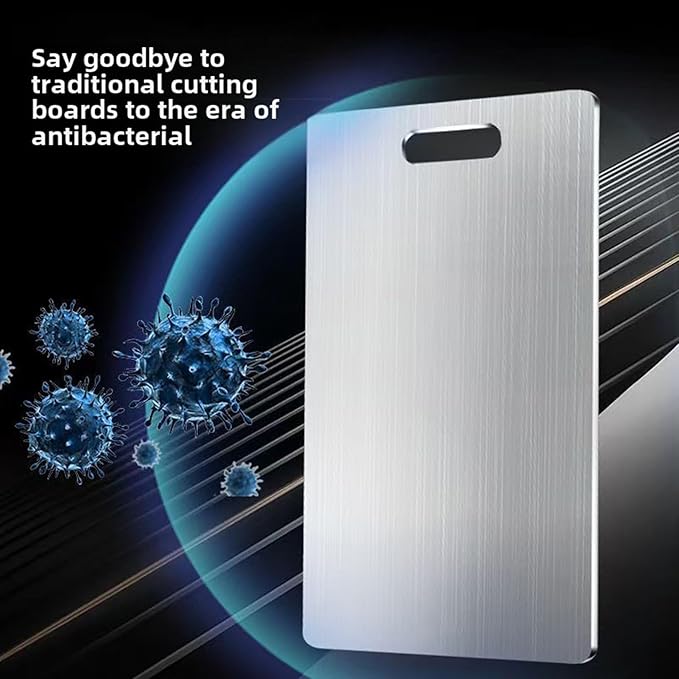 Titanium Cutting Board, New Upgrade Pure Titanium Cutting Boards for Kitchen,Food Grade 316 Stainless Steel Cutting Board，Double sided Dishwasher Safe 12 * 8inch