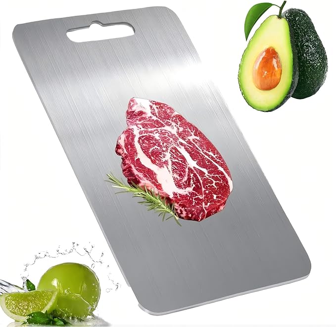 Titanium Cutting Board, 100% Pure Titanium Cutting Boards for Kitchen, Double Sided Food-Grade Chopping Board - Dishwasher Safe Easy to Clean (18"L x 12"W)