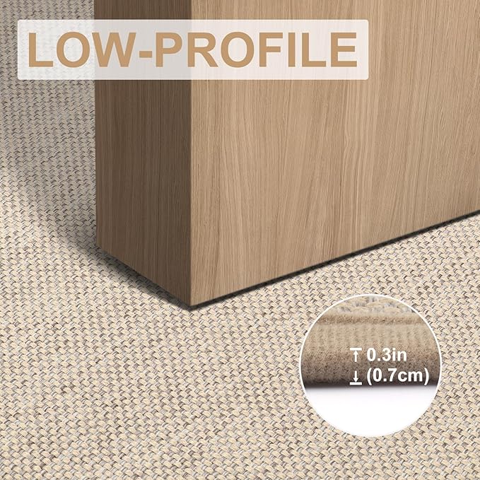 LEKEEPGO Door Mat 24"x47", Non Slip Door Mat Indoor Entrance, Rubber Backing Front Indoor Door mat Washable Absorbent Low-Profile Entryway Entry Resist Dirt Inside Door Mats, Khaki