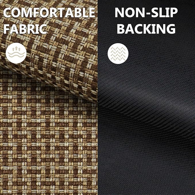 LEKEEPGO Door Mat Indoor Entrance 36"x59", Absorbent Indoor Door Mat Large, Non Slip Rubber Backing Inside Door Mats, Washable Floor Mat, Low-Profile Doormat for Front Door, Entryway, Entrance, Brown