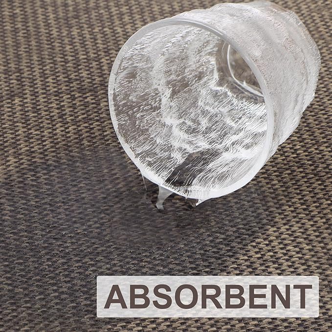 LEKEEPGO Door Mat 17"x29", Non Slip Door Mat Indoor Entrance, Rubber Backing Indoor Door mat Washable Absorbent Low-Profile Doormat Front Entryway Entry Resist Dirt Inside Door Mats, Brown