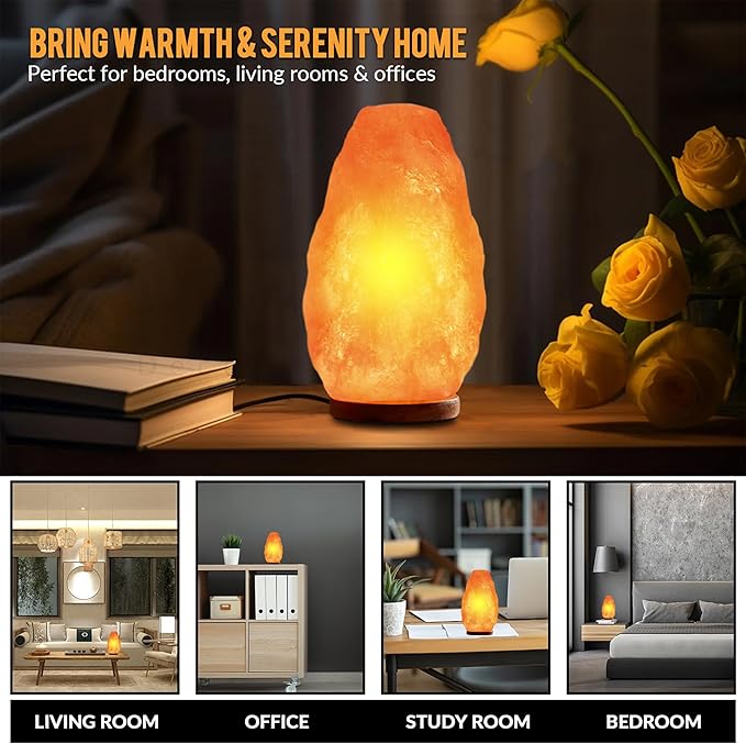 Himalayan Glow Salt Lamp with Dimmer Switch 5-7 lbs
