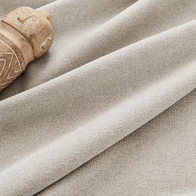 Joydeco Faux Linen Curtains 108 Inch Length 2 Panels Set, Light Filtering Curtains for Bedroom, Living Room Drapes with Rod Pockets (52x108 inch, Thick Linen)