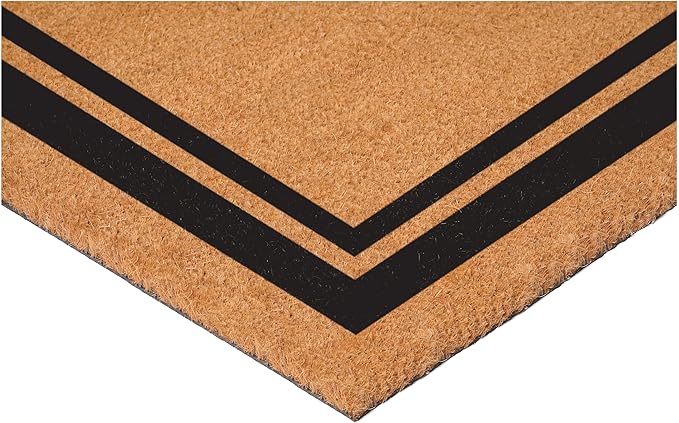 Calloway Mills 152963048M Black Border 30" x 48" Monogram Doormat Letter (M)