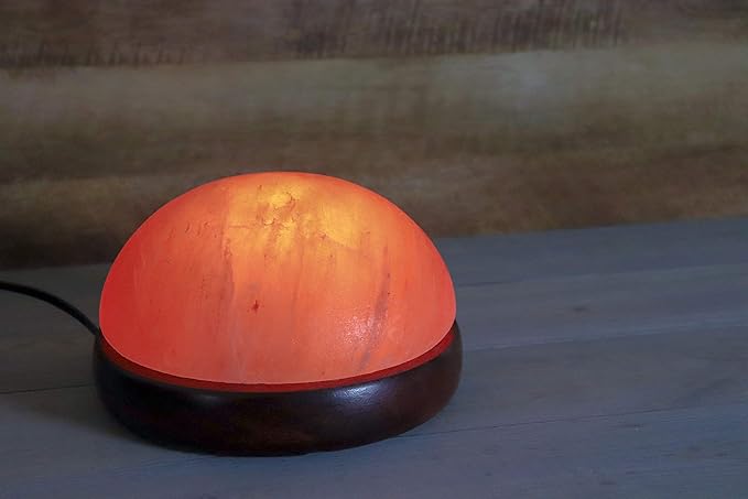 Himalayan Secrets® Salt Dome Lamp | for Warming Up Hands and Feet (9" Diameter)