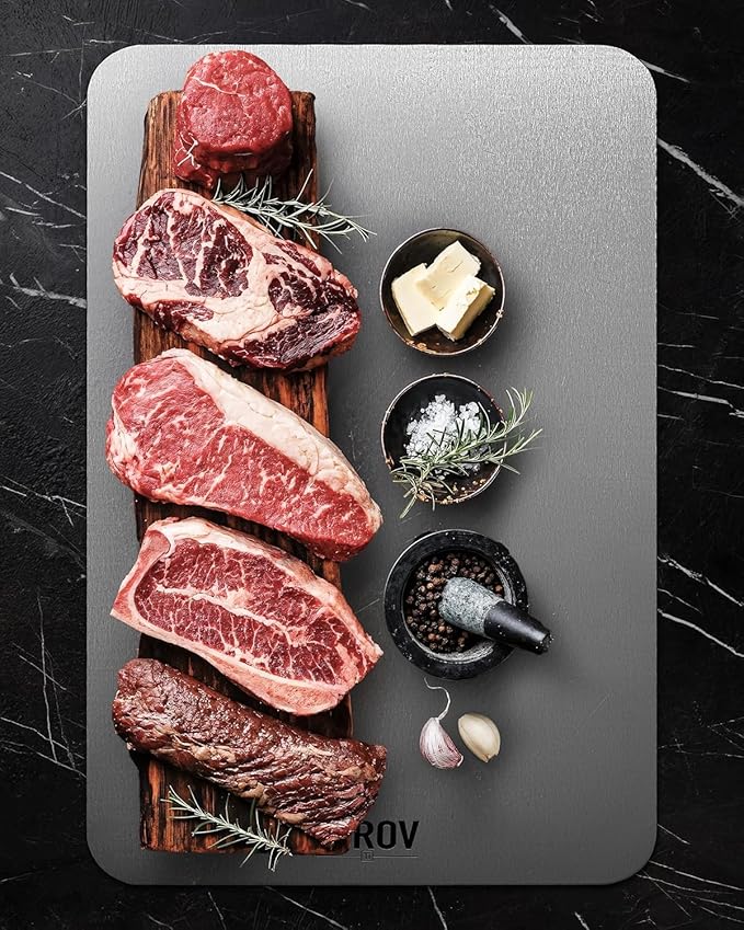 Titanium Cutting Board, 100% Pure Titanium Cutting Boards For Kitchen, Best Non Toxic titanium chopping board, Dishwasher safe, Hygiene and Durability for Meat, Fruit, and Vegetables (12.6L*8W)