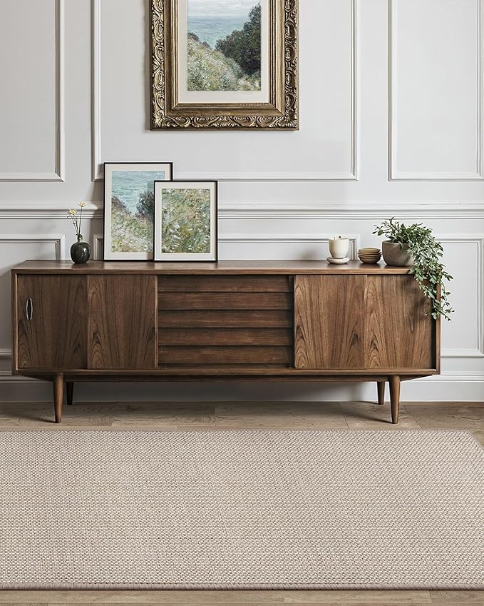 Color&Geometry Door Mat 3'x10' Runner Rug with Rubber Backing, Non Slip Washable Hallway Rug, Carpet Runners for Hallway Living Room Bedroom, Beige (Rolled-up NO Creases)