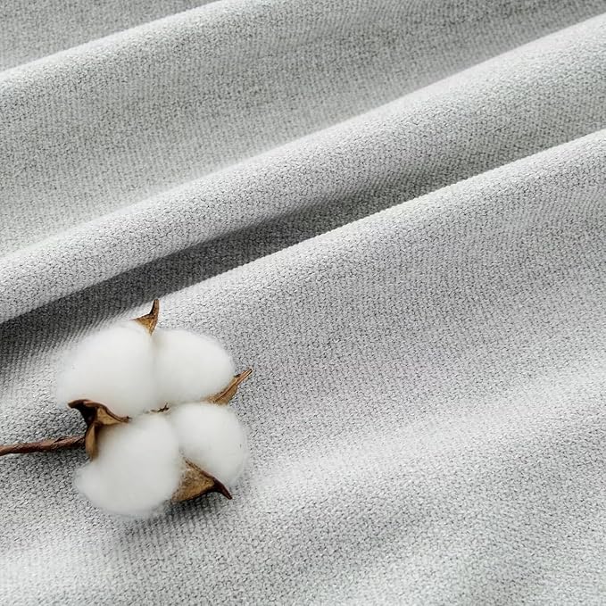 Joydeco Light Filtering Curtains 108 Inch Length for Bedroom, Faux Linen Curtains 108 Inches Long for Living Room, Pinch Pleat Curtains for Living Room 108 Inch Length(52x108 inch, Greyish White)