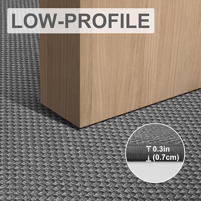 LEKEEPGO Door Mat 17"x29", Non Slip Door Mat Indoor Entrance, Rubber Backing Front Indoor Door mat Washable Absorbent Low-Profile Entryway Entry Resist Dirt Inside Door Mats, Light Grey