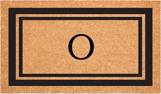 Calloway Mills 152962436O Black Border 24" x 36" Monogram Doormat, (Letter O)