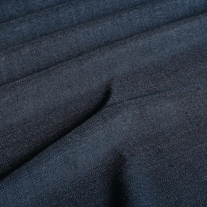 Vision Home Navy Blue Pinch Pleated Full Blackout Curtains Linen Blended Room Darkening Window Curtains 112 inch for Living Room Bedroom Thermal Insulated Pinch Pleat Drapes with Hooks 60" Wx112 Lx1