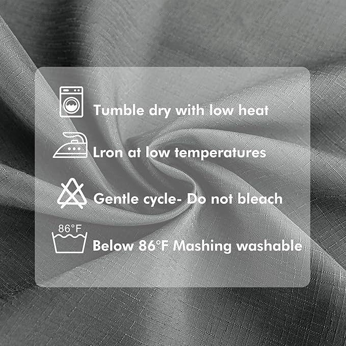 HolidayIdeas 4 Panels Linen Outdoor Curtains for Patio Waterproof Curtains 84 Inch Length-Outside Wide Curtains Weatherproof, Privacy for Pergola, Porch, Gazebo-110 Wide x 84" Long Light Grey