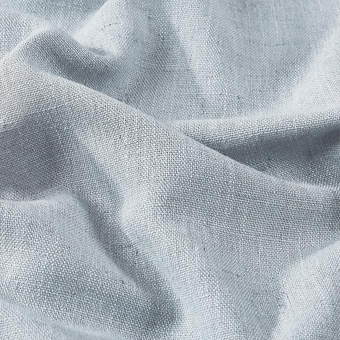 Vision Home Pinch Pleated Full Blackout Curtains Linen Blended Room Darkening Window Curtains 63 inch for Living Room Bedroom Thermal Insulated Pinch Pleat Drapes with Hooks 40" Wx63 Lx2,Bluish Gray