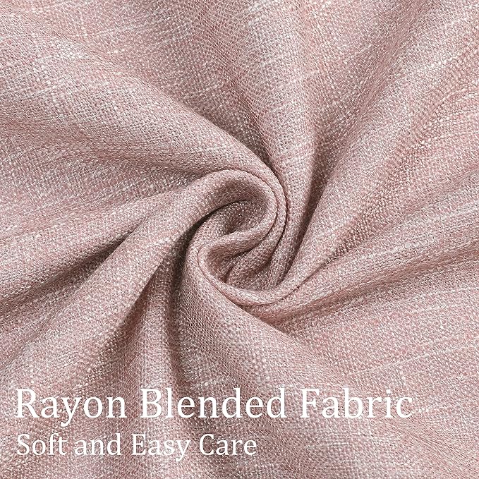 Vision Home Pink Pinch Pleated Full Blackout Curtains Room Darkening Window Panels 90 inch for Girls Bedroom Living Room Thermal Insulated Pinch Pleat Pink Drapes with Hooks Back Tab 40" Wx90 Lx2