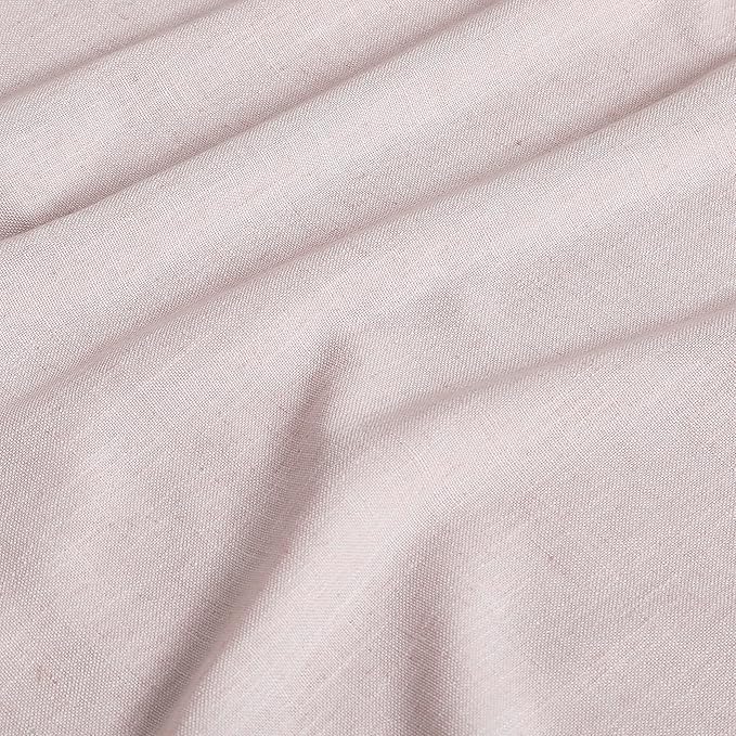 Vision Home Soft Pink Pinch Pleated Full Blackout Curtains Linen Blended Room Darkening Window Curtains 102 inch for Living Room Bedroom Thermal Insulated Pinch Pleat Drapes with Hooks 60" Wx102 Lx1